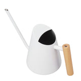 Watering Can with Long Spout Rustproof Stainless Steel Watering Pot with Wooden Handle for Garden V1294-YM0703-3111230098011