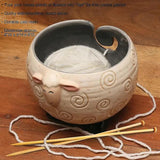 Ceramic Yarn Bowl for Knitting Holds Yarn Ball 15cm x 11cm V1188-PAHT-3588