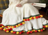 99 Roses Hand-Crocheted Bouquet Blanket A Versatile Emblem of Eternal Romance, Offering Gentle V1232-MGHT005