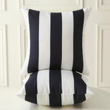 18" x 18" Throw with Inserts, Pack of 2 Outdoor Waterproof Striped Pillow, Square Decorative V1258-DP02-C-3211