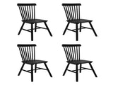 Levede 4x Dining Chairs Kitchen Winsor Black CH1035-2-BKX2