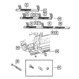 Replacement Running Board Fastener Kit 68044460AA, Steel Bolts and Inserts for Side Step Mounting V1366-AZ2-W-17113