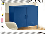 Artiss Buffet Sideboard Metal Cabinet - SWEETHEART Blue AI-LOCKER-MI-BL
