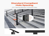 Cable Railing Post, 36x2x2 Inch Stair Railing Post, with Pre-Drilled 30&deg Angled Holes, Stainless V952-1JZLGZXHS914YIVIS001V0