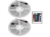 5050 300LED RGB Strip Lights IP65 12V Dimmable Color Changing Lamp Remote Control V1294-YM0901-3119210072811
