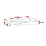 Instahut Window Door Awning Canopy 1mx1m Transparent Solid Sheet Aluminum Frame AWN-B-1X1-SLD-ALU-CLR