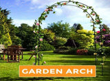 Metal Garden Arch Trellis Iron Plant Support Outdoor Climbing V178-66754