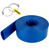 VEVOR Discharge Hose, 51 mm x 32 m, PVC Fabric Lay Flat Hose, Heavy Duty Backwash Drain Hose with V952-YCFCXRGJ2X100NWQEV0