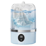 Mini Portable Washing Machine Rechargeable Small Clothes Washer for Travel Use Blue V1263-JX-7248-1