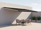 Outdoor Folding Arm Awning Retractable Sunshade Canopy Black 5.0m x 2.5m V63-842781
