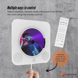 Tooleroo Wall Mountable CD Player Speaker - Bluetooth HiFi FM Radio White V238-SUPDZ-41113578569808