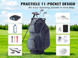 Golf Cart Bag with 14 Way Organizer Divider Top, 36 11 Pockets Premium Nylon Cart Bag, Durable Golf V952-TCB35YC10GJLC4OLOV0