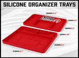 Set of 2 Non-Slip Flexible Silicone Tool Organizer Trays with Magnetic Parts Holder V888-ELOSUNG25745