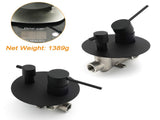 Stainless Steel Black Round Shower Mixer Diverter Lead Free Healthy For Bath Set V1233-KRD202B