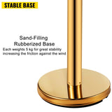 Stanchion Post Barriers 6-Set Line Dividers, Stainless Steel Stanchions with 6.6 Red Retractable V952-GLZ-CBTZ-JS-6JT01V0