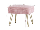 Artiss Storage Ottoman Vanity Foot Stool Pink FS-D-TED01-PK