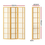 Artiss 3 Panel Room Divider Screen 132x179cm Nova Natural RD-7001-3P-NT