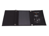 21W Foldable Solar Panel Charger Black Portable Solar Phone Charging Panels with Dual USB Port for V1294-YM0718-3114220080011
