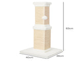 PaWz Cat Scratching Post 83cm Tall Sisal with Stable Base for Large Adults White PT1464-AU