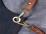 Denim Bib Apron Leather Strap Baker Bartender BBQ Chef Work Cook Uniform A V1294-YM0722-JY01877-02