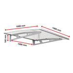 DIY Outdoor Awning Cover 1.4m x 1m Polycarbonate V63-793995