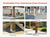 6x6 Post Base 10 Pcs, Inner Size 5.49x5.57inch/139.5x141.5mm Concrete Post Anchor, Heavy-Duty V952-HNTJZ66YC10JO06CH001V0