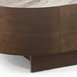 Coffee Table MDF Board Melamine Interior Ample Storage in Dark Walnut colour V43-CT-VNS