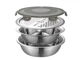 4 Pcs Kitchen Mixing Bowls with Grater Lid Stainless Steel Construction V1189-LWWAL-20260327-04661