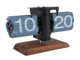 Digital Flip Desk Clock 12 Hours Battery Powered Retro Mechanical Auto Flip Down Clock with Wood V1294-YM0901-3115250023612