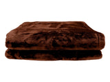 Laura Hill 800-GSM Mink Blanket Queen Size Double-Sided Soft Plush Bed Faux Throw Rug Chocolate MNKHV-CH