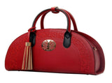 Elegant Red Tote Shoulder Bag with Chinese Vintage Embroidery Casual Everyday Use V1366-AZ2-W-19604