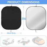 Outdoor Lawnmower Cover Polyester Oxford Cloth Waterproof Protective With Drawstring Outdoor V1192-AZ-W-23610