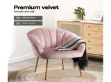 Artiss Armchair Velvet Pink Eloise UPHO-C-ARM-5107-PK