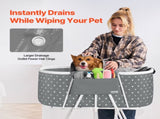 Portable Dog Bathtub, Elevated & Foldable Space-saving Pet Shower Station with Efficient Drainage, V952-GJRQCWYGQHSKWNN3XV0