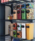 14-pack Transparent Food Storage Jars with Airtight Lids Kit V1237-ZY-506-0068