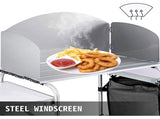 Aluminium Foldable Camping Cooking Kitchen Picnic Cupboard Bench Table Windshield V610-CAMPKIT011