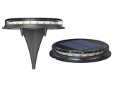 8pcs Ground Lights LED Warm Light Outdoor Disk Lights IP68 Waterproof Underground Lights V1294-YM0901-H39905-8