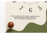 Abstract Modern Wall Clock - Silent Non-Ticking Decorative Clock with Wavy Design & Ceramic V888-ELOSUNG35437