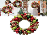 Christmas Wreath 16" Xmas Wreathss Glitter Thicken Garland Decoration Red And Green V1366-AZ2-W-23986