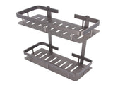 Bathroom Storage Shelf Double Layer Aluminium Alloy Surrounding Edges Wall Mounted Shower Shelf V1294-YM0901-3112240046811