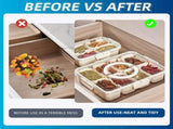 8-Compartment Sealed Snack Organizer with Handle for Fridge, Picnic & Kitchen Storage BPA-Free V1107-CS-CFTLSNH
