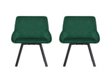 Artiss Dining Chairs Set of 2 Velvet Swivel Base Green DINING-B-C03-VEL-GNX2