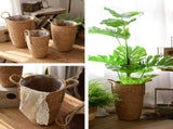 Straw Woven Baskets Vase Ornaments Living Room Flower Arrangements Dried Flowers Wicker Flower Pots V1294-YM0626-230113AH01-2
