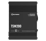 Teltonika TSW200 Industrial PoE Ethernet Switch, 2x SFP Ports, 8x PoE Ports with speeds up to 1000 V1202-V2-NHT-TSW200-DIN-RAIL
