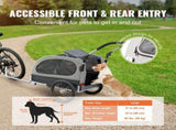 Dog Bike Trailer, Supports up to 40 kg, 2-in-1 Pet Stroller Cart Bicycle Carrier, Easy Folding Cart V952-TCTCLYSCWZXCSF5IBV0