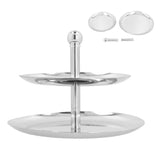 Fruit Tray Stainless Steel 2 Layers Multifunctional Durable Self Service Cupcake Stand for Home V1294-YM0710-3118210271911