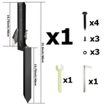 Heavy Duty Steel Fence Post Repair Stake for Leaning Wood Fence, H Shaped Support with Reinforced V1366-AZ2-W-15000