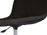 2 Set Office Desk Chair - Loop Yarn Fabric Home Swivel Chair Cut-Out Seat HALO BLACK V274-FT-VOC-002BK-LBK2