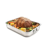 Roasting Pan Stainless steel Roasting pan Turkey Roasting pan with grill Rectangular grill suitable V1366-AZ2-W-04321