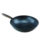 1Pc Cooking Pan Iron Pot with Handle Black Nonstick Wok for Household Use V1192-AZ-W-26836